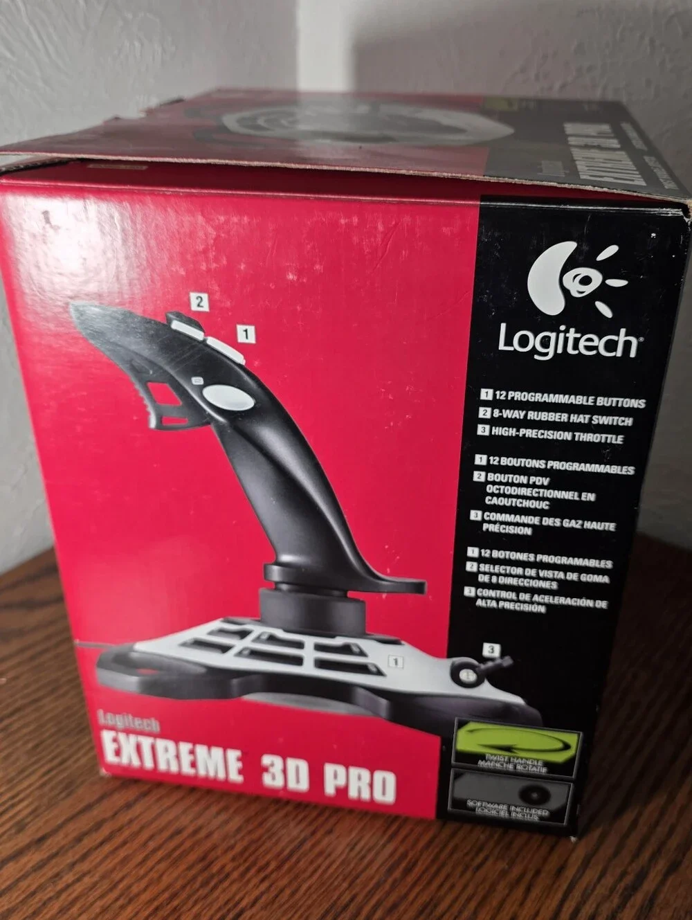 Logitech Extreme 3D Pro USB Joystick - Flight Stick - Black/Silver - PC